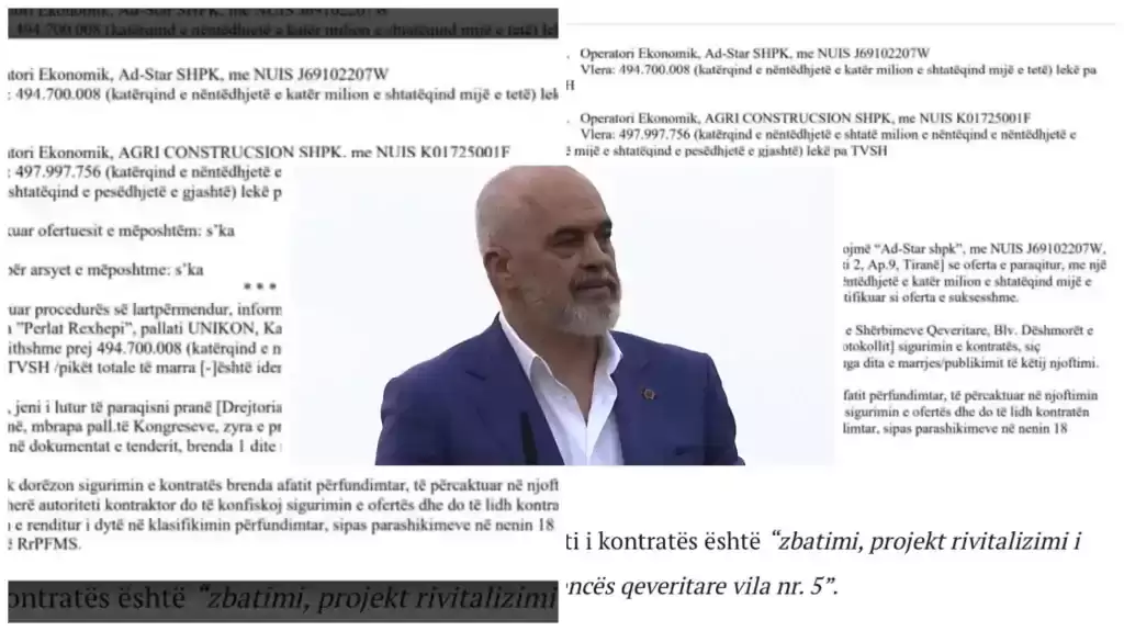 Dokumenti/ Rama shpenzon 5 mln euro për rikonstruksionin e vilës qeveritare