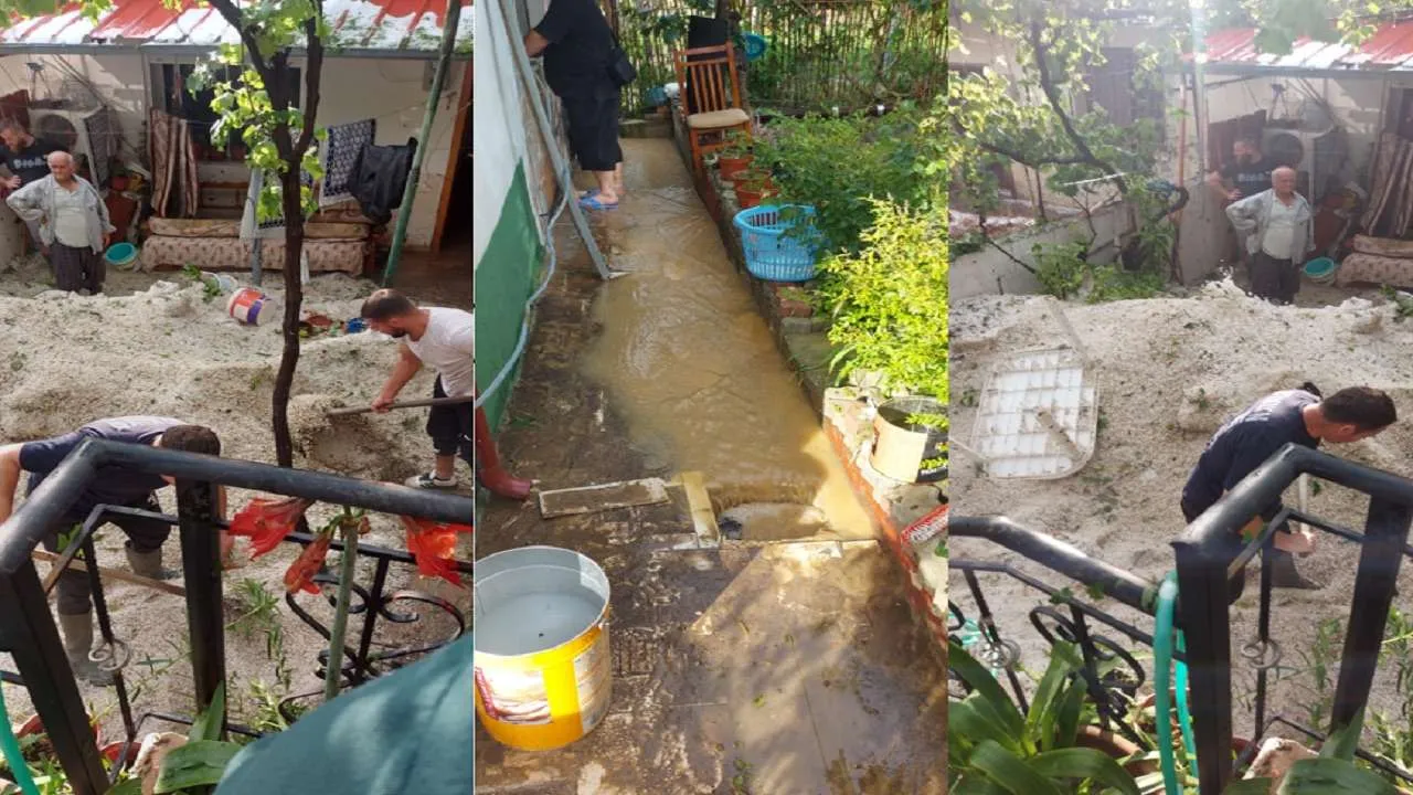 FOTO/ Banorët e KUÇOVËS  heqin me lopata breshërin, dëmtohen të mbjellat