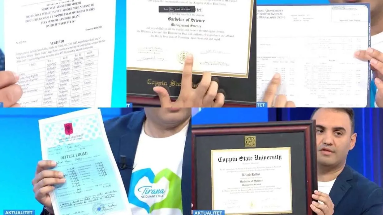 Këlliçi publikon diplomat, titujt dhe medaljen nga SHBA e sfidon Veliajn: Tregoji notat, diplomën nëse ke!