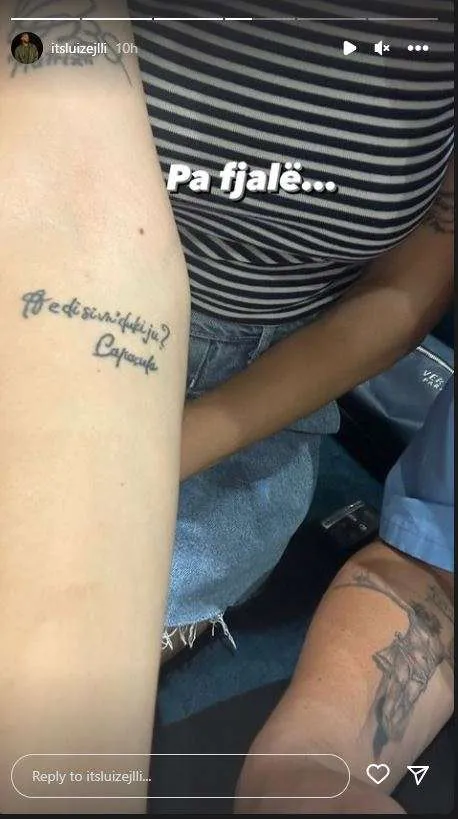 Vajza surprizon Luiz Ejllin, bën tatuazh në krah…
