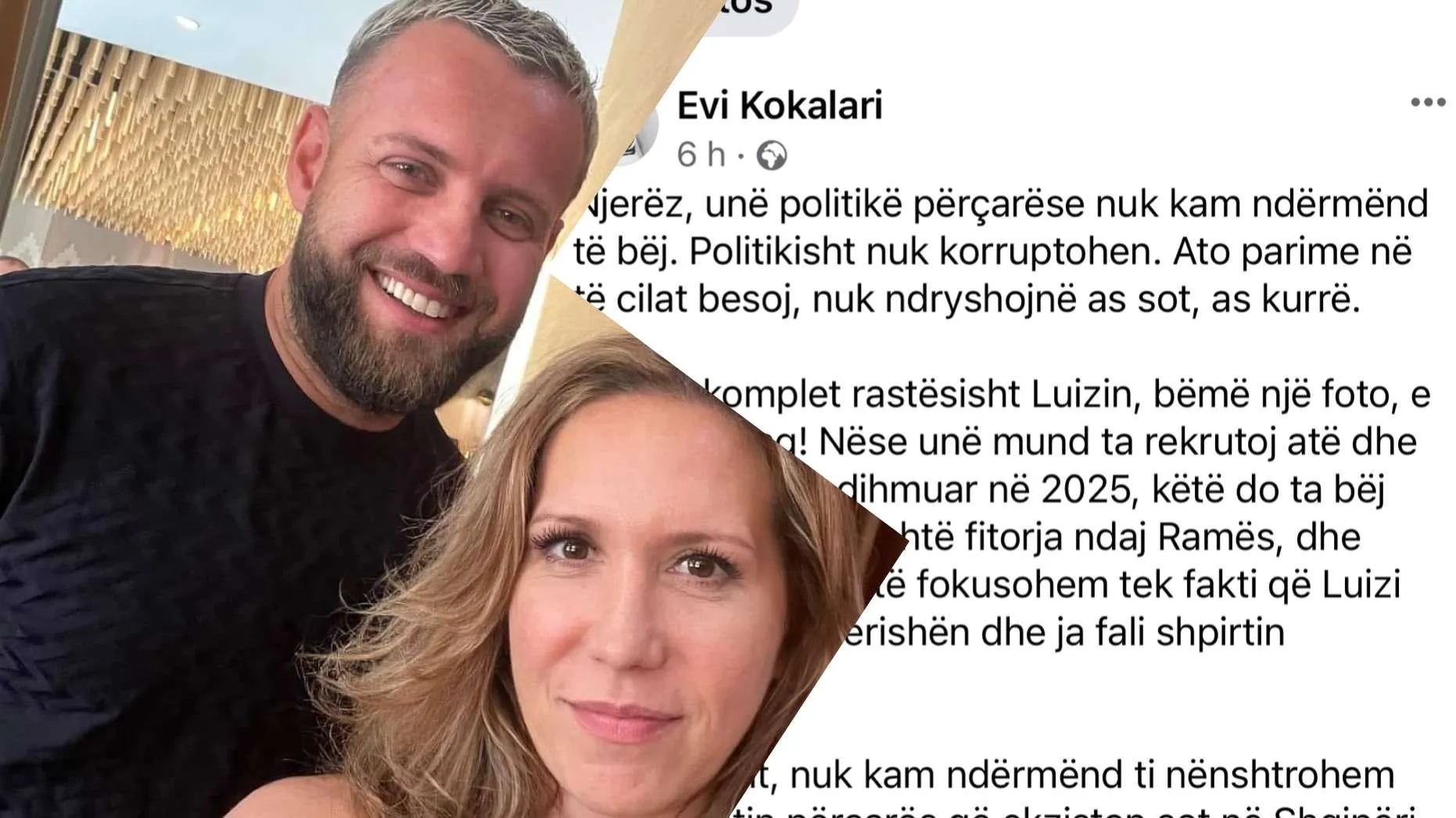 Evi Kokalari i kërkon ‘ndihmë’ Luizit për partinë