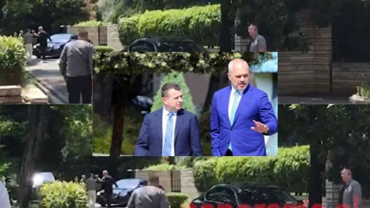 Rama takim me Ballën e Gjiknurin në vilën qeveritare