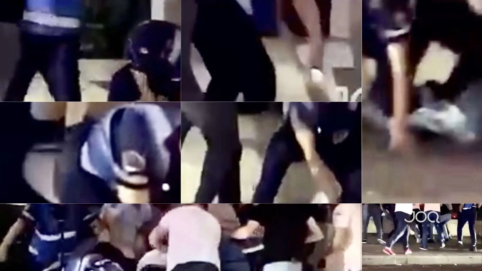 VIDEO/ Dy policë godasin pa mëshirë qytetarin e rrëzuar në tokë