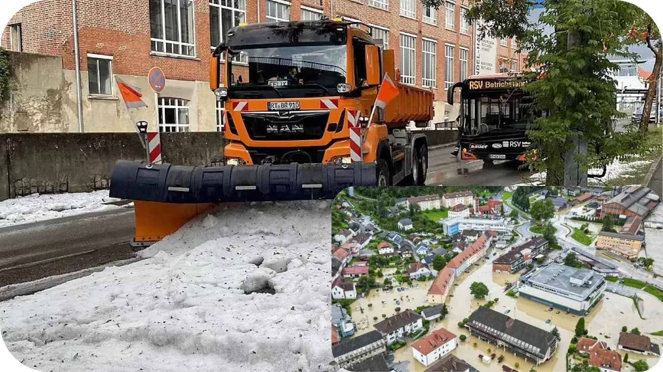Gjermania është zbardhur nga breshëri