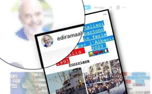Rama bëhet i famshëm  me MEME në mediat italiane: Kryeministri shqiptar “shuplakë” turistëve italianë, ironizon eksodin e 1991