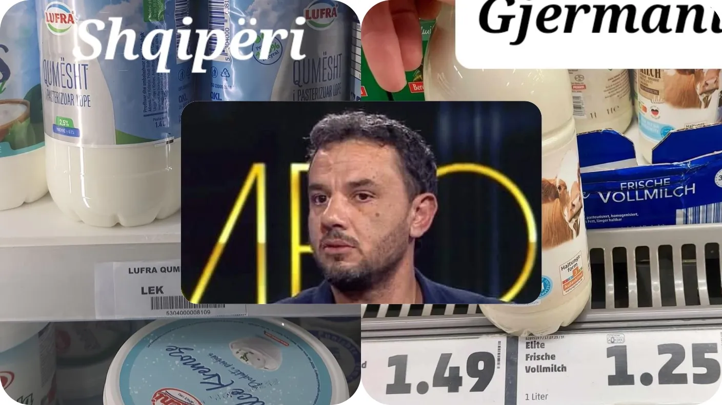 Një litër qumësht në Gjermani 1.25€         Një litër qumësht në Shqipëri 1.35€
