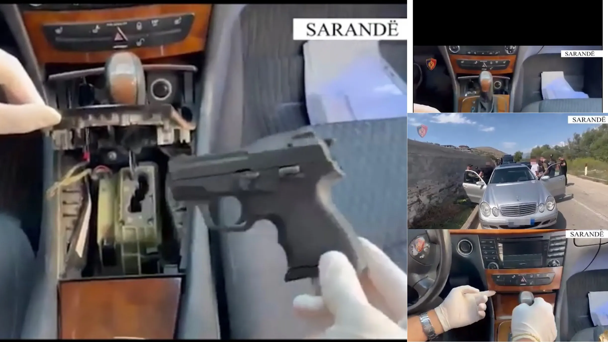 Sarandë,21-vjeçari eurot dhe pistoletën në “xhepat” e modifikuar në makinës