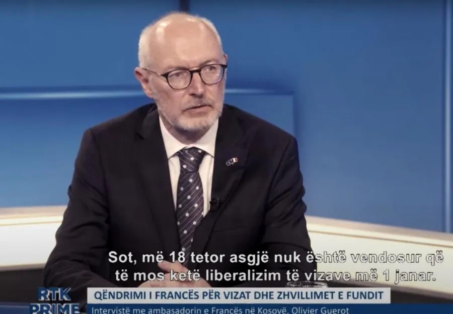 Ambasadori francez e thotë qartë: Liberalizimi i vizave për Kosovën është në fuqi, fillon më 1 janar 2024