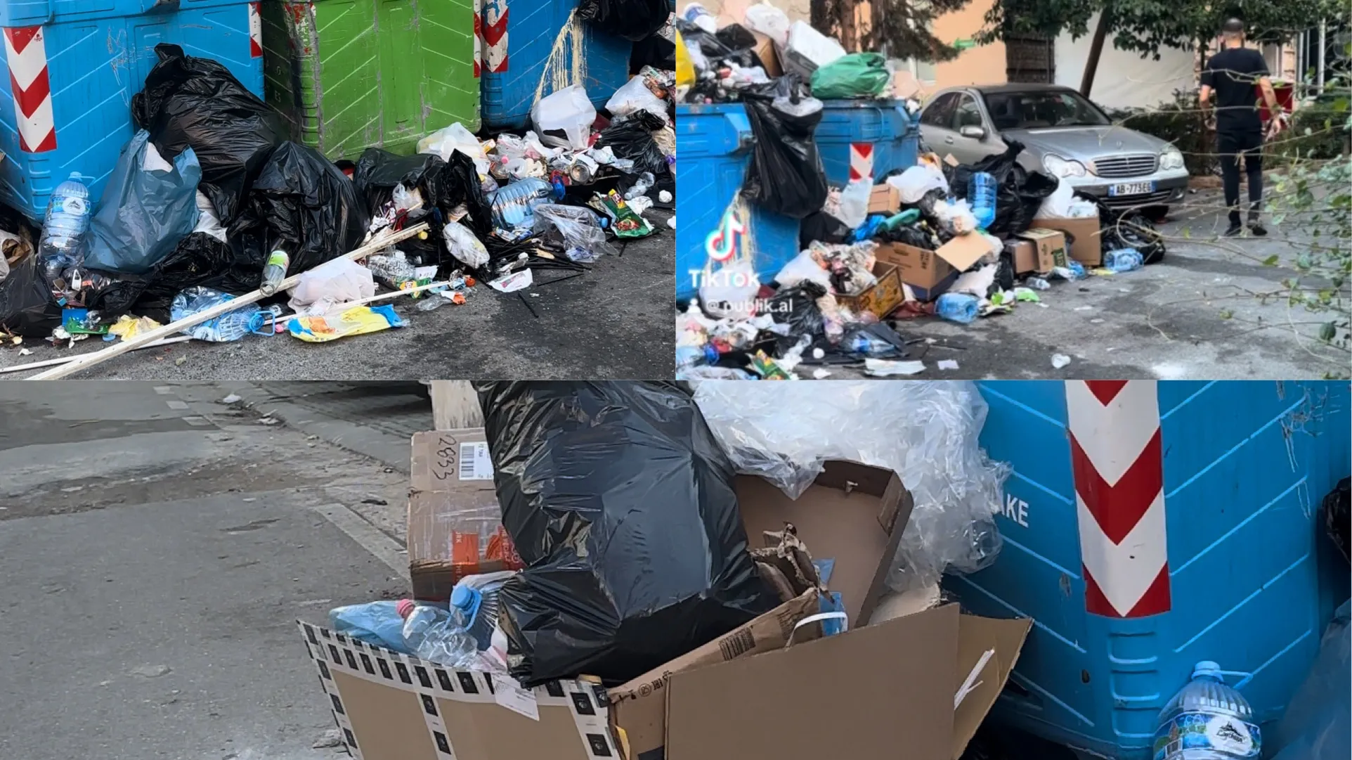 VIDEO skandaloze/ Në mes të Tiranës pirgu me  plehra