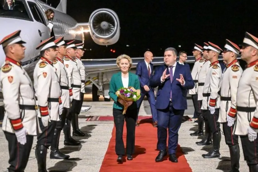 Kryetarja e Komisionit Evropian prezanton nga Shkupi planin e ri ekonomik