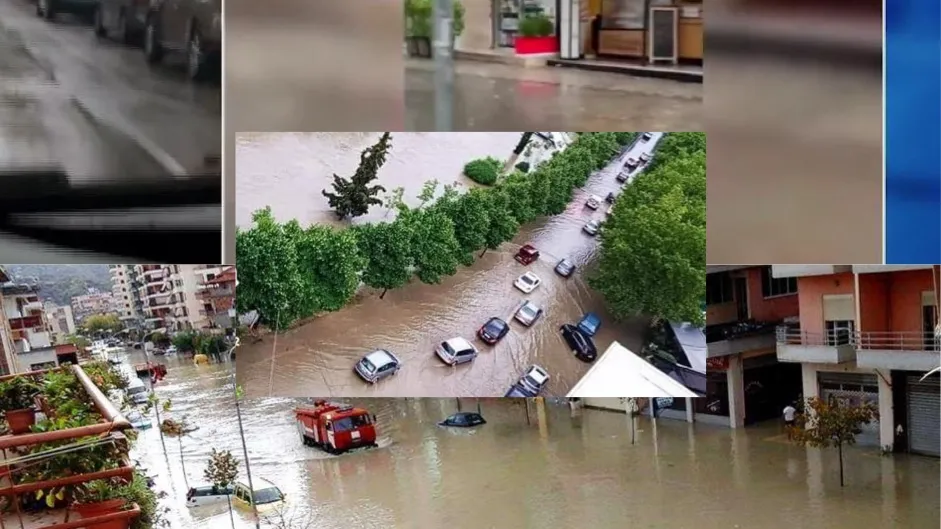 Edhe sot Tirana në kolaps nga uji që vërshoi nëpër rrugë