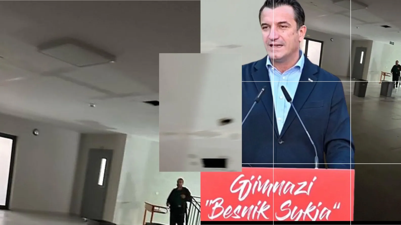 Shiu i lag  propagandën Veliajt, gjimnazi i sapo rikontruktuar mbulohet nga lagështira
