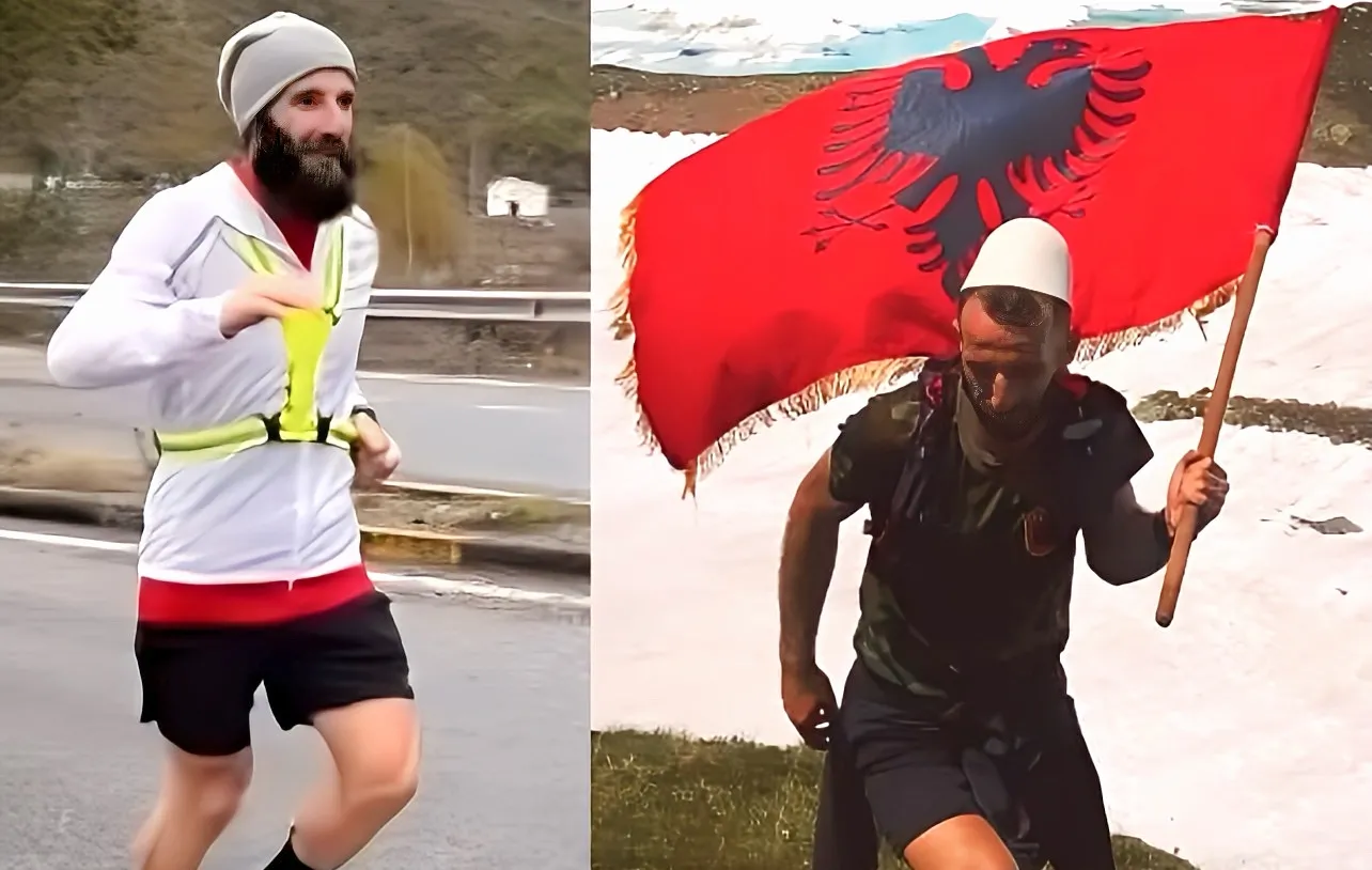 FOTO/ Erzeni po udhëton nga  Prishtina  në Tiranë   260 km në këmbë për 28 Nëntor