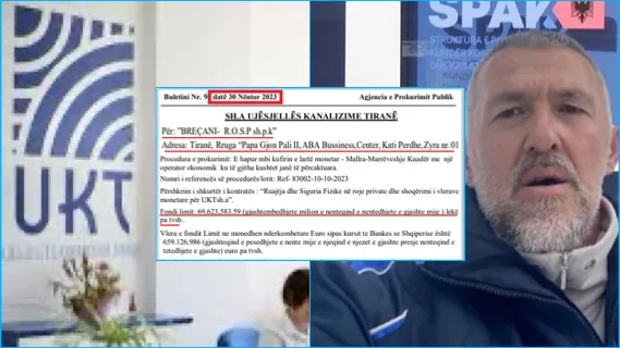 “Breçani”,  fiton tender 830 milionë lekë  nga burgu, për të ruajtur zyrat dhe vlerat monetare të Ujësjellësit të Tiranës