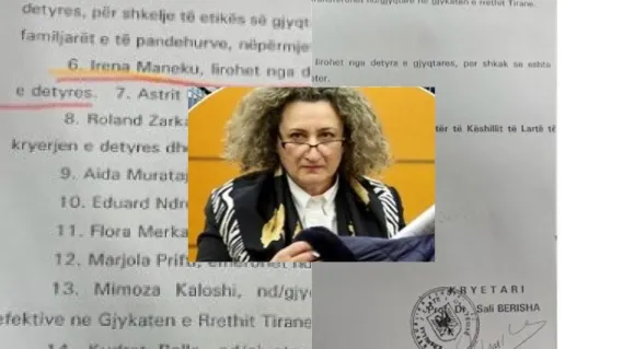 Dokumenti / Gjyqtarja që kërkon  arrestimin e Berishës  e ka shkarkuar vetë Berisha