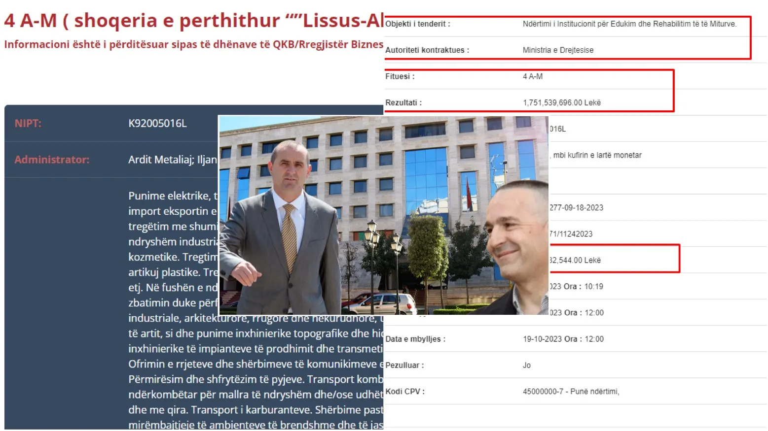 “Masha” e Bashkim Ulaj merr 20 MLN euro nga Ulsi Manja