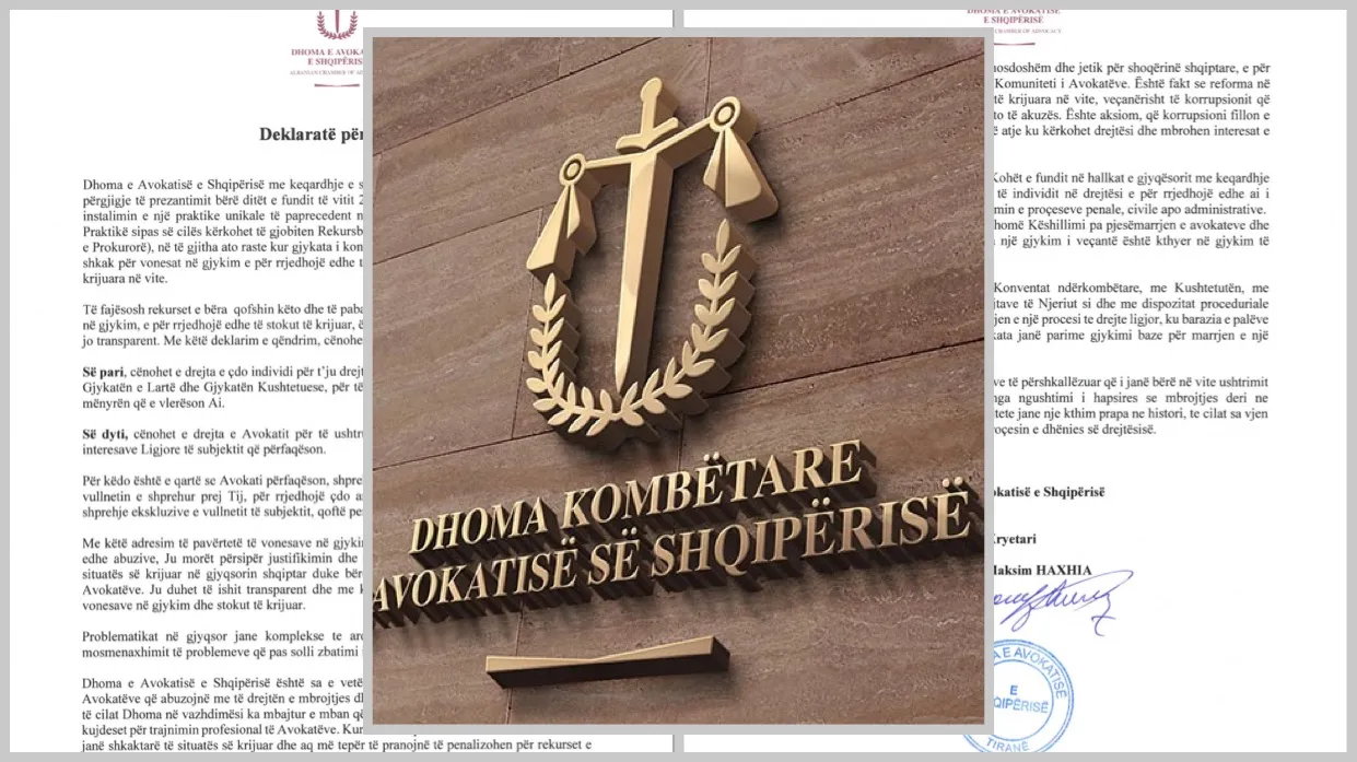 Dhoma e Avokatisë kundër gjobave për rekurset: Po cenohen të drejtat themelore dhe po vështirësohet roli i avokatit në procesin e drejtësisë