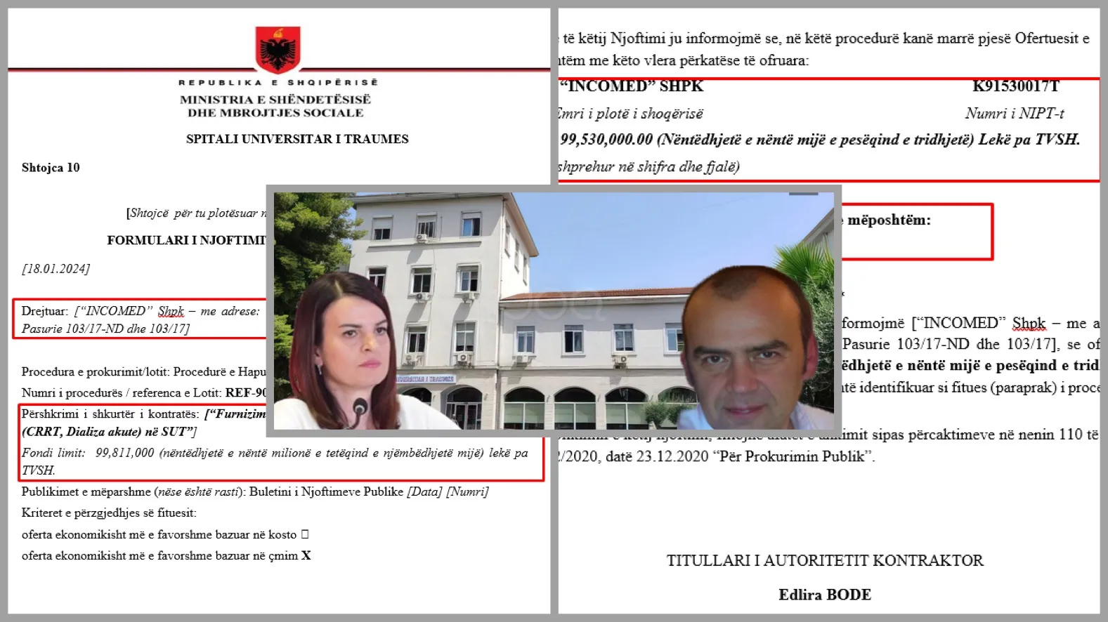 Spitali i Traumës i jep 1.1 milionë euro pa garë Gentian Krekës