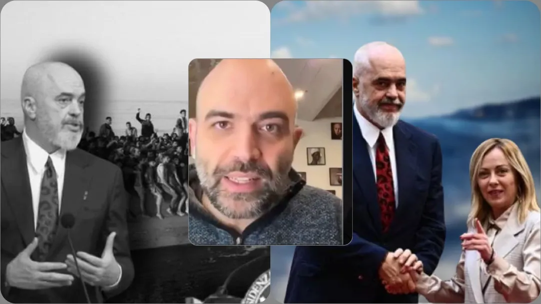 Roberto Saviano tregon prapaskenat e paktit Meloni-Rama dhe krimit: Pastrimi i parave të pista po “gllabëron” politikën në Shqipëri!