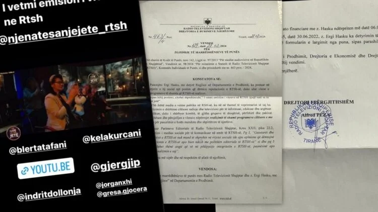 Regjisorin e heqin nga puna se lavdëroi emisionin ku punonte vetë