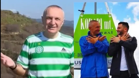 Ilir Meta  stërvitje intensive  për tu ngjitur me Bes Kallakun në majen e  malit (video