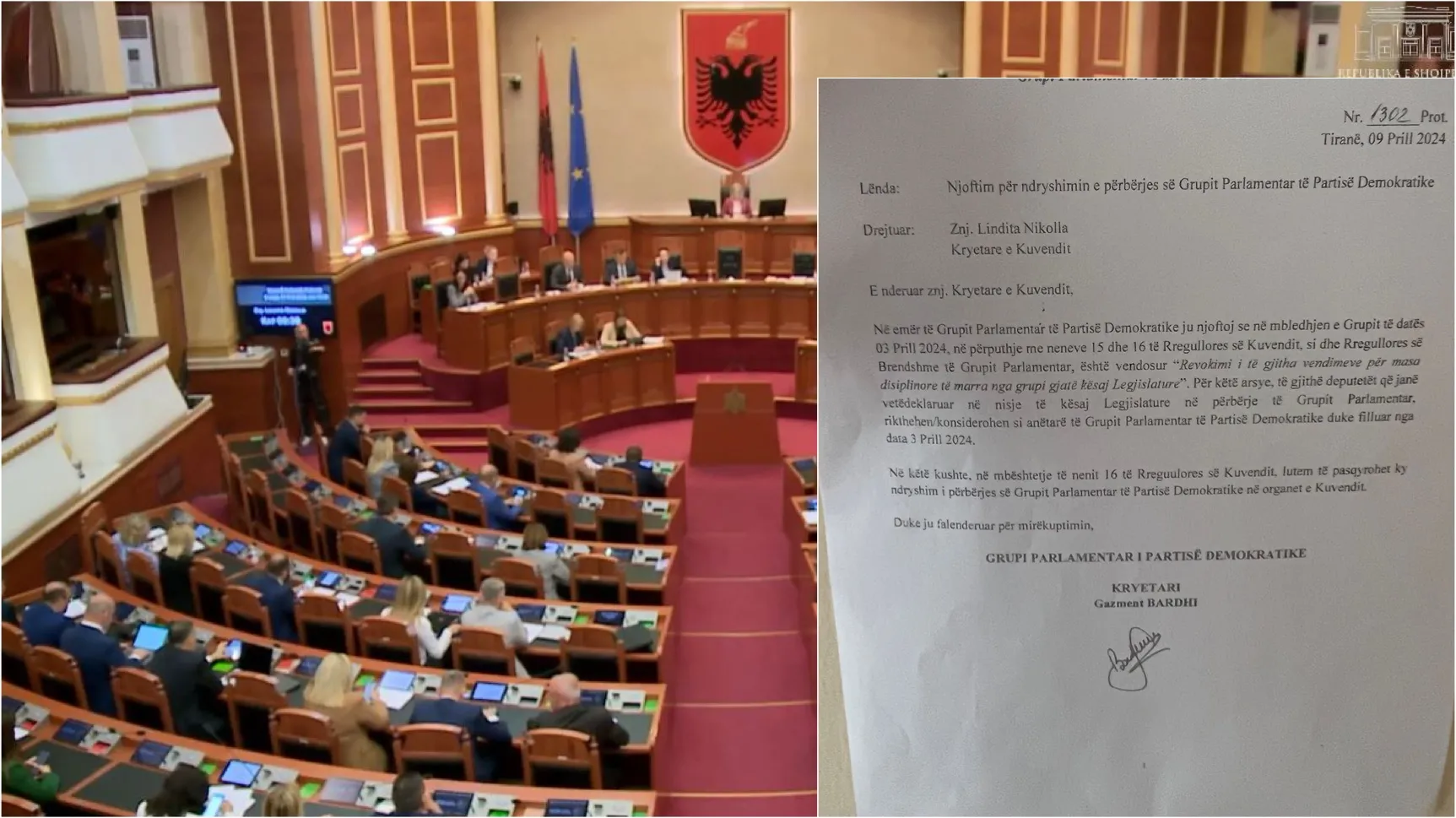 Gazment Bardhi kërkon me shkresë rikthimin e deputetëve në Grupin e PD-së!