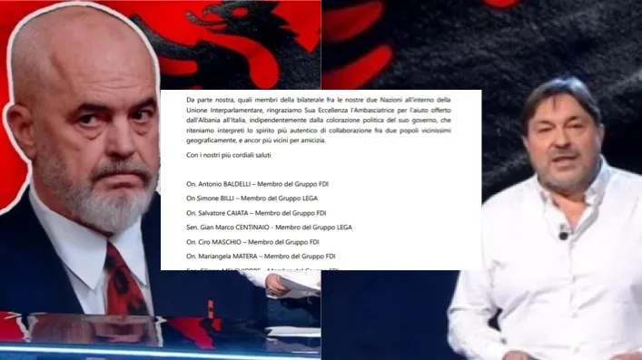 Reportazhi i Rai3 dhe akuzat ndaj kryeministrit Edi Rama, 11 deputetë italianë  të djathtë, i dërgojnë letër Ambasadores Anila Bitri Lani: Sulmi, disa ditë para zgjedhjeve! E turpshme për Kombin tonë