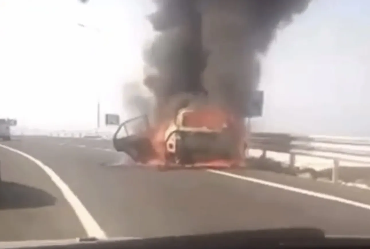 Video/ Merr  flakë  mjeti në dalje të tunelit të Llogarasë