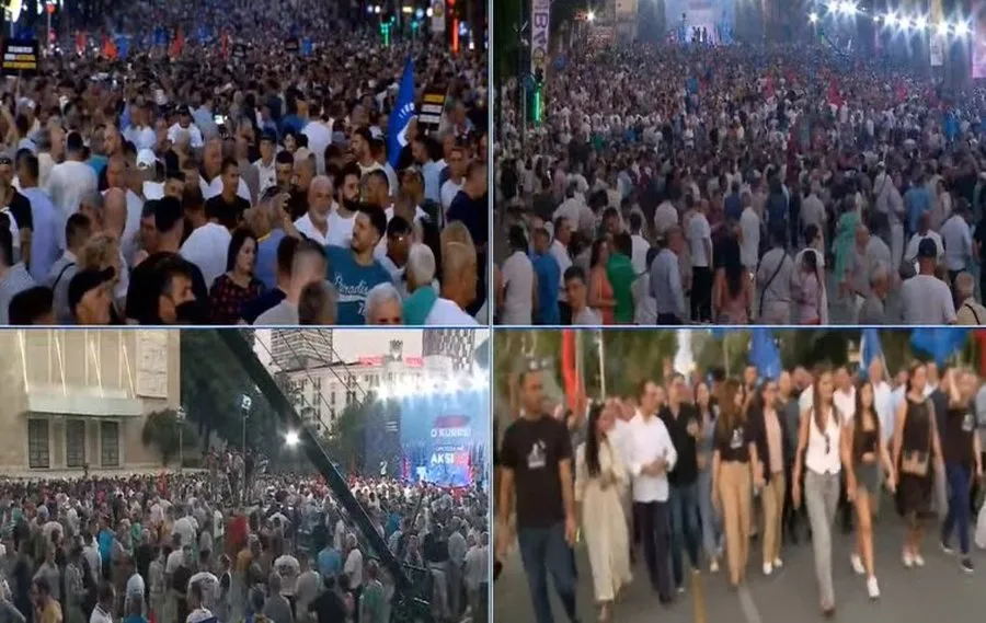 Nis protesta e opozitës, mijëra qytetarë tubohen para Kryeministrisë