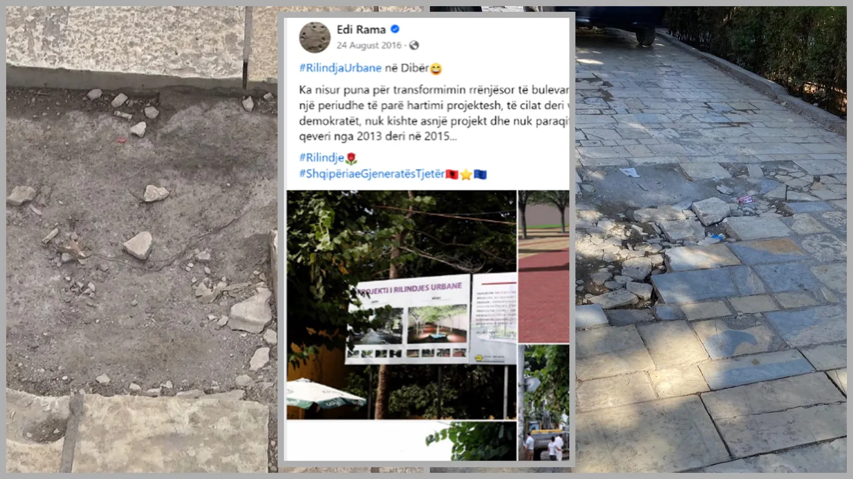 I vihet kazma shëtitores 1.8 milionë euro të Rilindjes Urbane në Peshkopi, bashkia kërkon rifinancim