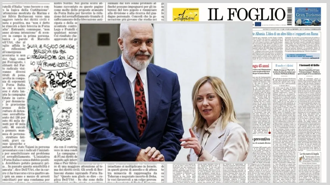 E përditshmja  italiane “Il Foglio” : Meloni joshet nga një vilë në mirëpritjen e Shqipërisë