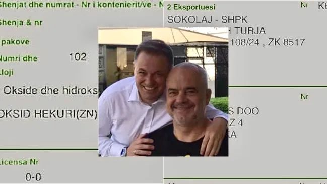 Deklarata doganore, Sokolaj i deklaroi mbetjet si oksid hekuri