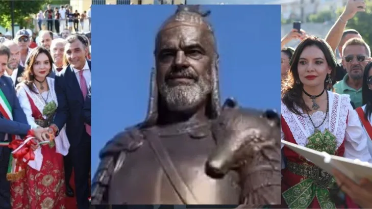 Shtatorja e Skënderbeut që u përurua nga “Mamica” në Siçili, i ngjan Edi Ramës!