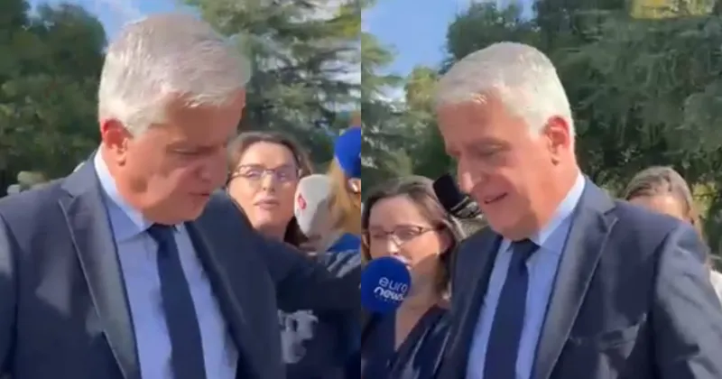 VIDEO/ Edhe Pandin  nuk e mbajnë nervat, shtyn me forcë gazetaren shtatzënë!