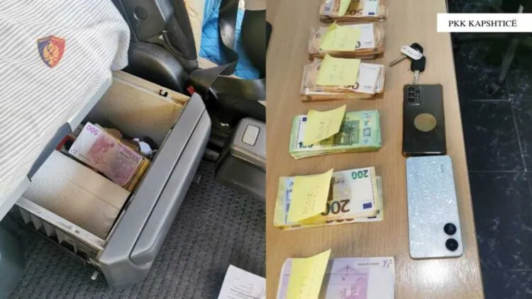 Kaqshticë/Tentoi të fuste në Shqipëri 30 mijë euro të padeklaruara, procedohet 38-vjeçari
