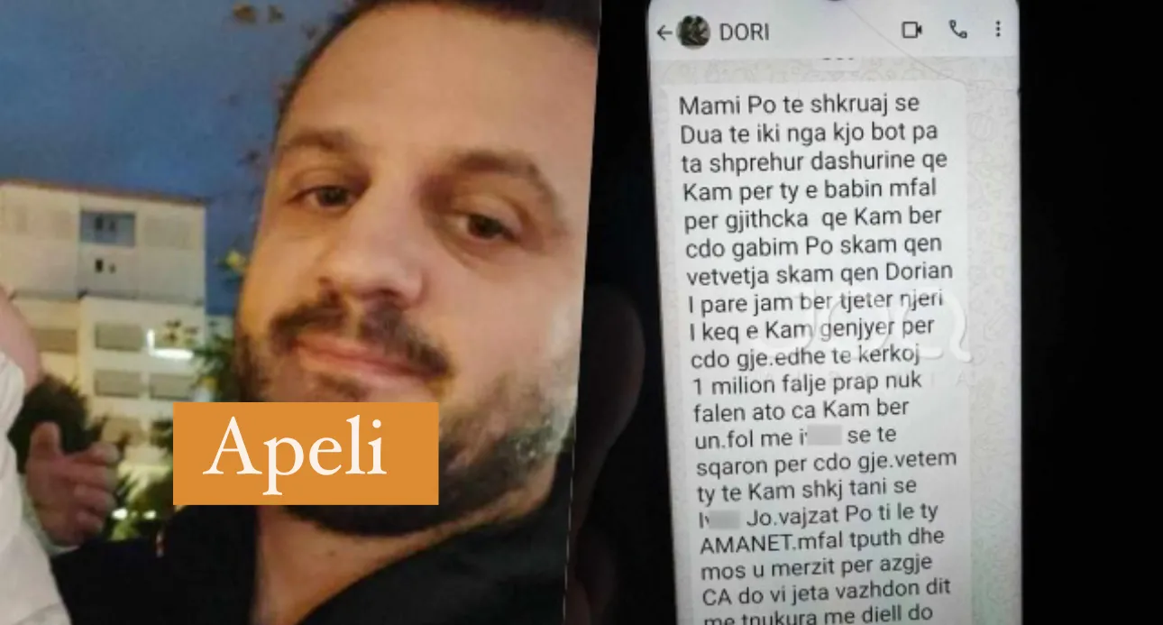 I riu nga Tirana i  dërgoi mesazh nënës duke u zhdukur pa gjurmë: Dua të largohem nga kjo botë!