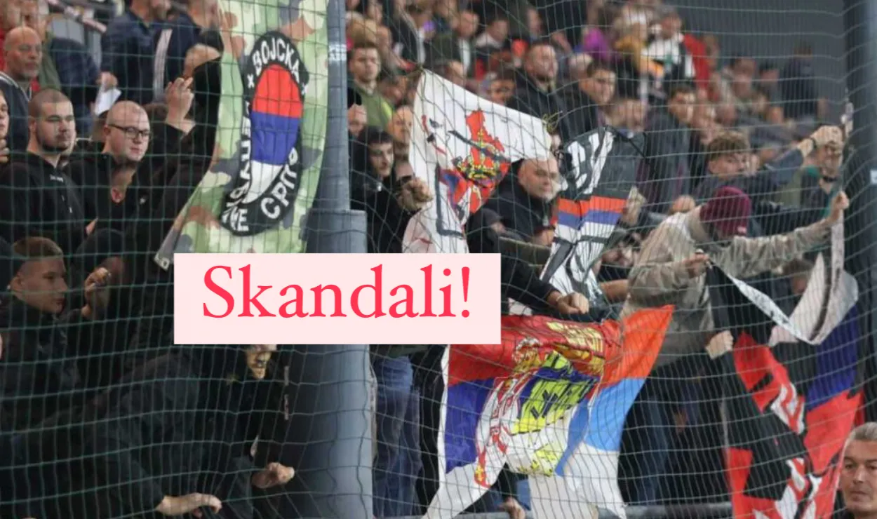 Thirrje anti shqiptare dhe symbole provokuese në ndeshjen Serbi-Zvicër