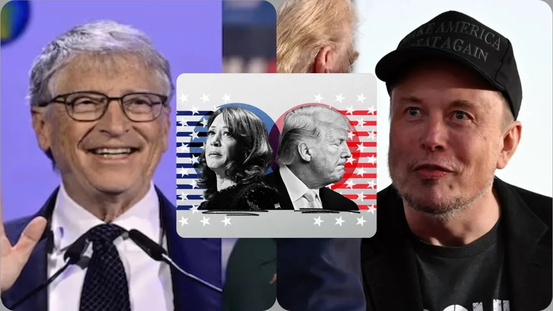 Bill Gates sfidon Elon Musk, dhuron 50 milionë dollarë për Harris