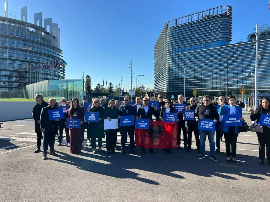 Alizoti flet nga  protesta  e opozitës në  Strasburg: Sot Shqipëria ka vetëm frikë, Berisha dhe Salianji janë në burg…