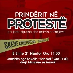 Vrasja në shkollën”Fan Noli”, prindërit në protestë për jetën dhe sigurinë e fëmijëve