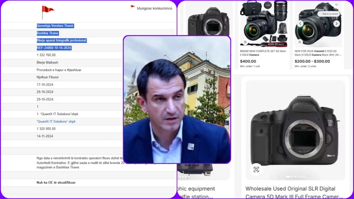 Erion Veliaj  do të blejë  13 milionë lekë një aparat fotografik
