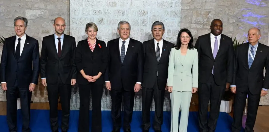 Itali/Ministrat e Jashtëm të G7-ës diskutojnë përpjekjet për paqe në Ukrainë dhe Lindjen e Mesme