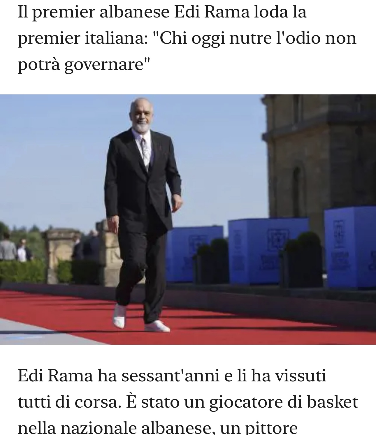 Rama intervistë për ‘Il Giornale’:  Meloni befasoi shumë në Evropë