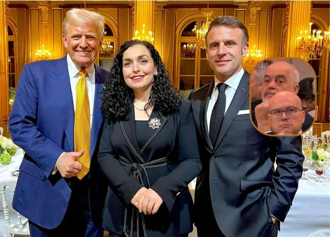 Vjosa Osmani  takon Donald Trump në Paris
