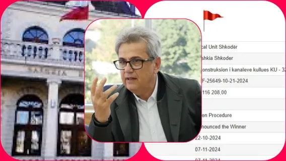 “Esnafi” i tenderave, kryebashkiaku i Shkodrës Beci jep pa garë 371 MLN lekë për kanalet