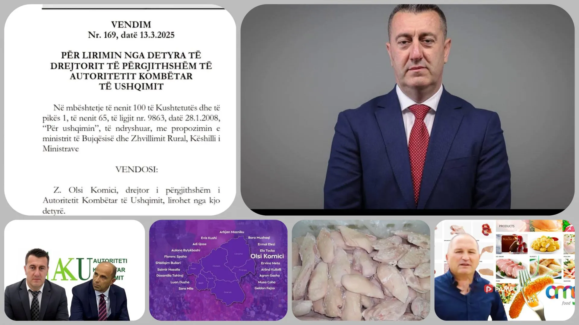 Komisioneri vetingut ose kandidati për deputet i PS-së, Olsi Komici, i lidhur me skandalin  e pulës me salmonelë