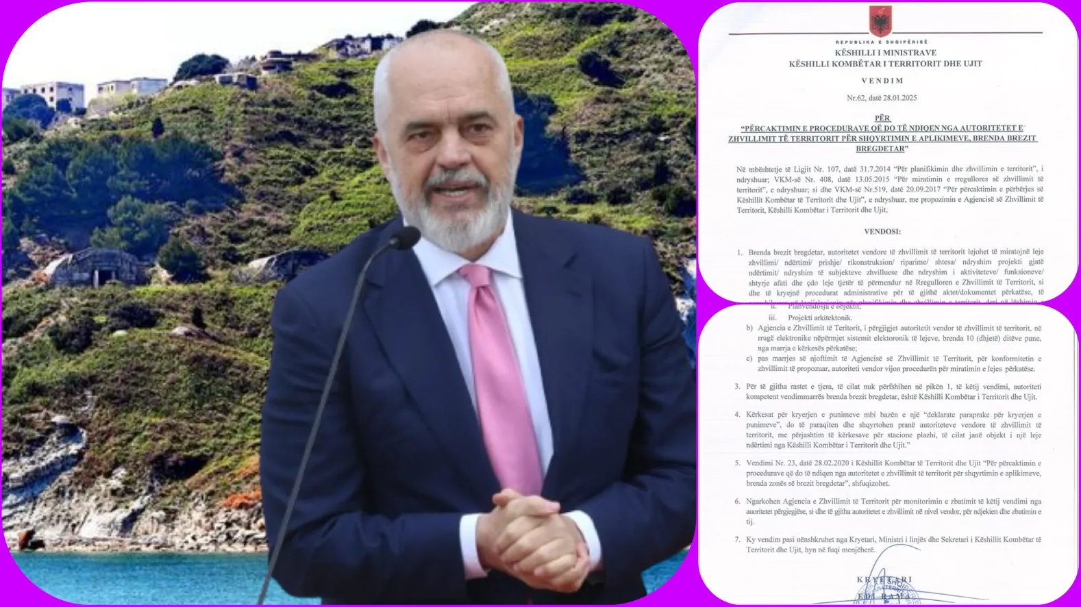 Si po i jep qeveria dorë të lirë ndërtimit dhe privatizimit të vijës bregdetare  me një vendim