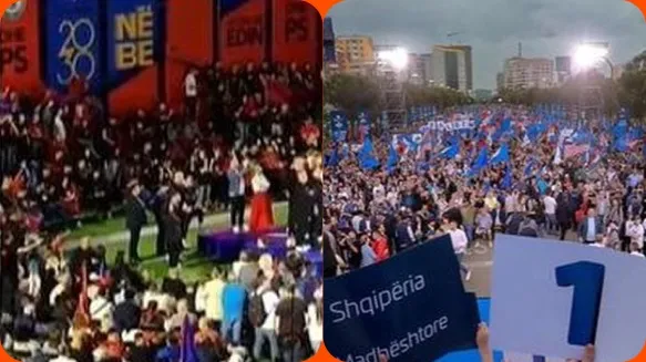 PS dhe PD mbyllin fushatën në Tiranë