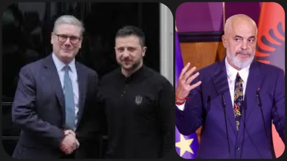 Edi Rama  merr urime nga Zelensky dhe kryeministri britanik