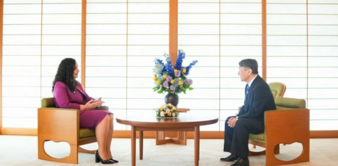 Presidentja  Vjosa Osmani pritet nga Perandori i Japonisë